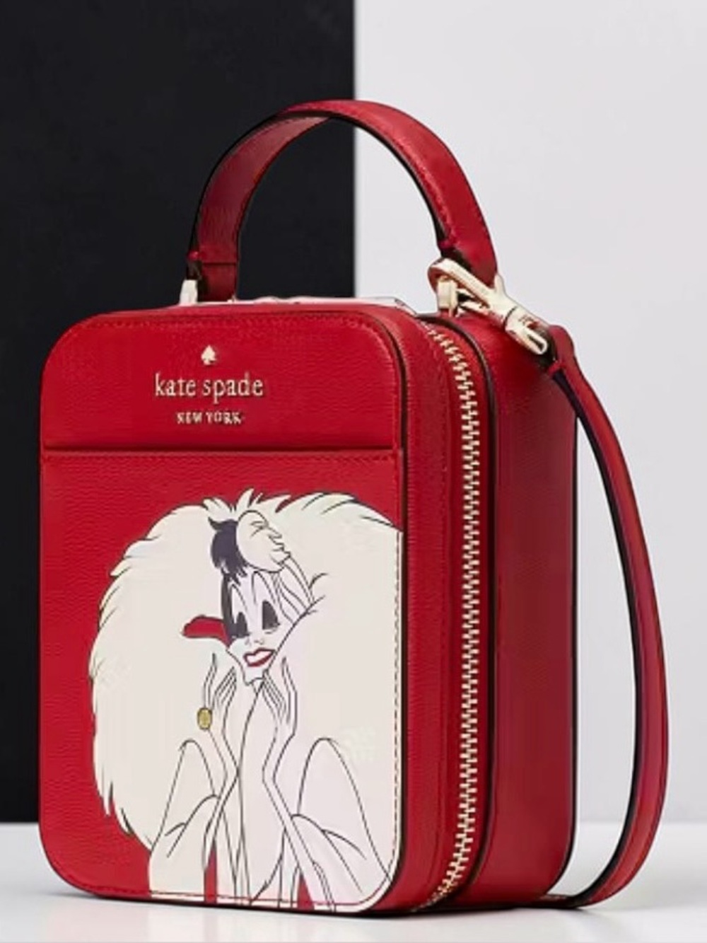 KATE SPADE x DISNEY Vanity Cruella Crossbody Bag. Detachable Strap. NWOT. - Picture 3 of 16
